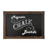 Loddie Doddie Magnetic Chalkboard - Easy-to-Erase Large Chalkboard for Wall Decor and Kitchen - Hanging Black Chalkboards (20x30, Rustic Frame)