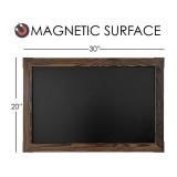 Loddie Doddie Magnetic Chalkboard - Easy-to-Erase Large Chalkboard for Wall Decor and Kitchen - Hanging Black Chalkboards (20x30, Rustic Frame)