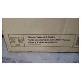 Humble Crew Kids Plastic Table and 2 Chairs Set, Aqua/Green&Yellow