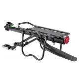 ROCKBROS Bike Bicycle Cargo Rack Rear Bike Rack for Back of Bike Carrier Rack with Fender Quick Release Mountain Road Bicycle Rear Racks 110-165 lbs Capacity Universal