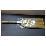 SN SKENNOVA - (Tiny Size) 23 inch Tall x 19 inch Width of Asian Hand Broom Tiny Whisk Broom Bamboo Stick with Embroidery Woven Nylon Thread top and Bottom Handle