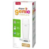 Playtex Diaper Genie Complete Pail with Built-In Odor Controlling Antimicrobial, Includes Pail and 1 Clean Laundry Scent Refill, White Pail