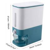 Kitchen Rice Storage Containers - 26Lbs Large Airtight Rice Bucket Grain Storage Bin Cereal Dispenser Container with Measuring Cup -Keep Dry Fresh and Insect Free (Free Silicone Whisk)