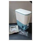 Kitchen Rice Storage Containers - 26Lbs Large Airtight Rice Bucket Grain Storage Bin Cereal Dispenser Container with Measuring Cup -Keep Dry Fresh and Insect Free (Free Silicone Whisk)