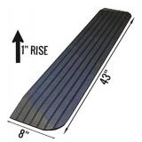 RK Safety RK-RTR01 1" Rise Solid Rubber Power Wheelchair Scooter Threshold Ramp (1 Pc)