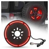 SUPAREE (Plug and Play) Spare Tire Brake Light Wheel Light 3rd Third Brake Light for Wrangler 2007-2017 JK JKU YJ TJ,Red Lightm