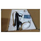 OYEARS Modern Floor Lamp with Table for Living Room 65 Tray Floor Lamp for Bedroom LED Bulb Included Minimalist Contemporary Floor Lamp for Home Standing Lamp with Shelf for Reading Office Black