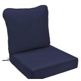 AAAAAcessories Outdoor/Indoor Water-Resistant Deep Seat Chair Cushion, Replacement Patio Furniture Cushions, 24 x 24 x 5 Inch, Blue