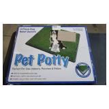 LOOBANI Indoor Outdoor Dog Potty Systems, Reusable and Portable Trainer Tray for Puppy Training, with 2 Packs Replacement Grass Mat