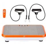 Powerfit Elite Vibration Plate Exercise Machine with Loop Resistance Bands - Whole Body Workout Fitness Platform for Home Training and Shaping