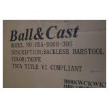 Ball& Cast Counter Height Barstool Upholstered Counter Stool Taupe 2-Pack 30"H