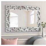 39 in. x 28 in. Rectangle Frameless Beveled Glass Decoration Mirror