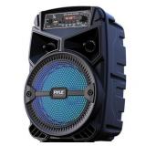Pyle PPHP634B - 6.5 Portable PA Speaker - Portable PA & Karaoke Party Audio Speaker with Flashing Party Lights, MP3/USB/ /FM Radio (240 Watt MAX)