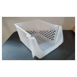 Skywin Plastic Stackable Storage Bins for Pantry - 7 Pack Clear Stackable Bins For Organizing Food, Kitchen, and Bathroom Essentials