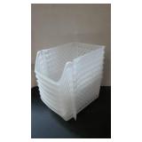 Skywin Plastic Stackable Storage Bins for Pantry - 7 Pack Clear Stackable Bins For Organizing Food, Kitchen, and Bathroom Essentials