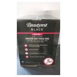 Beautyrest 100% Cotton Heated Mattress Pad, Dual Temperature Control Electric Bed Warmer with 18" Deep Pocket, 20 Level Setting, Auto Shut Off Safety, Queen, Deluxe White