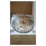 Luxury Gold Chandeliers,3 Tiers Raindrop Crystal Pendant Light Fixture Modern Round Chandeliers Lampshade Flush Mount Ceiling Lighting for Dining Table Living Room Foyer Kitchen Island,5 Lights x E12