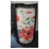 White Floral Japanese Futon Floor Mattress, Bed Mattress Topper Portable Thick Sleeping Pad Floor Bed Roll Up Camping Mattress Folding Couch Bed Mattress Pad for Guest Room, Queen Size