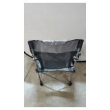 Phiroop Folding Camping Chair Adjustable Lounge Recliner Portable Oversized Steel Frame Collapsible Lawn Outdoor Chair with Cup Holder & Pillow (Dark Gray)