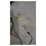 Signature Design by Ashley Jacek Modern Contemporary Table Lamp, Set of 2, Gray & Brass Finish, Lamp Shades Not Included