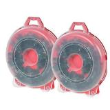 IRIS USA, Christmas Wreath Storage Container, Christmas Garland/Wreath (Fits up to 24 Wreaths/Box), CLEAR/RED, 2-Pack