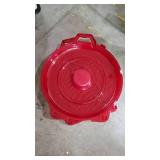 IRIS USA, Christmas Wreath Storage Container, Christmas Garland/Wreath (Fits up to 24 Wreaths/Box), CLEAR/RED, 2-Pack