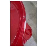 IRIS USA, Christmas Wreath Storage Container, Christmas Garland/Wreath (Fits up to 24 Wreaths/Box), CLEAR/RED, 2-Pack