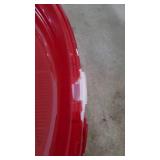 IRIS USA, Christmas Wreath Storage Container, Christmas Garland/Wreath (Fits up to 24 Wreaths/Box), CLEAR/RED, 2-Pack