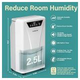 Kesnos 2500 Sq. Ft Dehumidifier for Home and Basements with Drain Hose, Water Tank, Timer, Auto Defrost