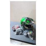 Motocross Helmet Set (Goggles/Gloves/Mask, 4Pcs) Kids Full Face Bike Helmet Motorcycle Crash MTB Helmets ATV for Youth Men Women Child, Small