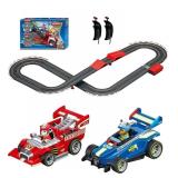 Carrera GO!!! 63514 Official Licensed PAW Patrol Battery Operated 1:43 Scale Slot Car Racing Toy Track Set with Jump Ramp Featuring Chase and Marshall for Kids Ages 5 Years and Up (20063514