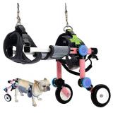 HobeyHove Adjustable Dog Cart/Wheelchair,Fordable Dog Wheelchair for Back Legs,Assist Small Pets with Paralyzed Hind Limbs to Recover Their Mobility Two Colour, XSLW
