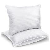 Bed Pillows for Sleeping - King Size - 20 x 36 Inches Set of 2 Premium Hotel Quality Cooling Gel Fibre Filled - Back ,Stomach Or Side Sleepers - Skin-Friendly and Cooling