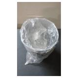 mDesign Round Metal Small Trash Can Wastebasket, Garbage Bin, 2 Pack