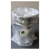 mDesign Round Metal Small Trash Can Wastebasket, Garbage Bin, 2 Pack