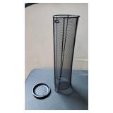 Mind Reader Umbrella Rack Stand For Canes Walking Sticks Umbrellas, Metal Mesh, Black