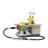 Upgraded Gem Jewelry Polishing Grinding Machine, Mini Table Saw Rock Lapidary Polisher Bench Buffer Machine, DIY Lathe Machine 0-10000r/min with Flexible Shaft for Home Woodworking Carving Hobbies