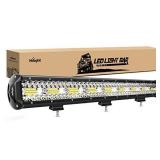 Nilight 18025C-A 26Inch 540W Triple Row Bar 50000LM Flood Spot Combo Beam Driving Boat Led Off Road Lights for Trucks Jeep UTV ATV, 2 Years Warranty, White