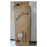 SEIRIONE Coat Rack and Shoe Storage Bench for Entryway, 5 In 1 Design, Hall Tree with 1 Storage Cubby for Mudroom, 10 Hanger Hooks, 1 Top Shelf, 1 Shoe Rack,Bamboo, Vintage