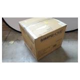 Simpli Home Round Pouf, Distressed Brown