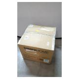 Simpli Home Round Pouf, Distressed Brown