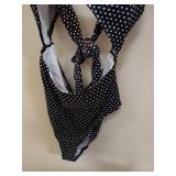 CUPSHE Sexy Black And White Polka Dot Cutout One-Piece Swimsuit 2019 Women Boho Monokini Bathing Suits Swimwear xl