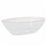 80 oz Plastic Oval Luau Bowl For Parties & Weddings - Different Colors (Clear - 8