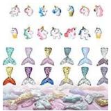 70PCS Slime Add Ins Slime Kit Floam Beads Fish Bowl Beads Mreaind Unicorn Slime Charms Glitter Jars Slime Supplies Kit