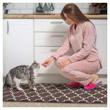 KMAT Kitchen Mat [2 PCS] Cushioned Anti-Fatigue Kitchen Rug, Waterproof Non-Slip Kitchen Mats and Rugs Heavy Duty PVC Ergonomic Comfort Standing Foam Mat for Kitchen