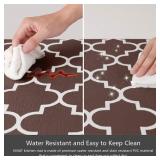 KMAT Kitchen Mat [2 PCS] Cushioned Anti-Fatigue Kitchen Rug, Waterproof Non-Slip Kitchen Mats and Rugs Heavy Duty PVC Ergonomic Comfort Standing Foam Mat for Kitchen