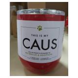 This is my cause red drink tumbler for pet adoption
