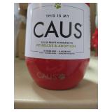 This is my cause red drink tumbler for pet adoption