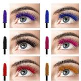 BONNIESTORE 7 Colors 4D Silk Fiber Lash Color Mascara, Waterproof and Long Lasting Color Mascara, Thickening and Lengthening Colored Lashes Mascara Eyeliner Charming Mascara for Eyelash Eye Makeup