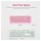 Mofii Candy XR 2.4G Wireless Keyboard Mouse Combo with 100-key Round Keycaps Mixed Color Keyboard 4-key Ergonomic Mouse Green